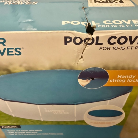NIB Summer Waves Above Ground Round Pool Cover/Fits 10’-15’ Above Ground Pools - Picture 2 of 4